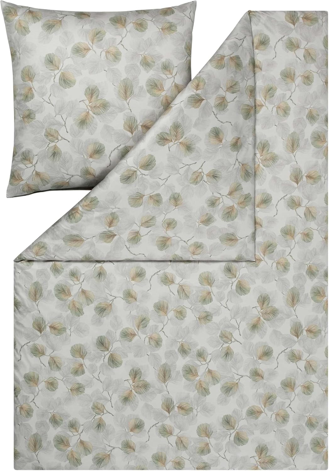 ESTELLA Mako Interlock Jersey Bettwäsche Rebecca Khaki 1 Bettbezug 155 x 220 cm + 1 Kissenbezug 80 x