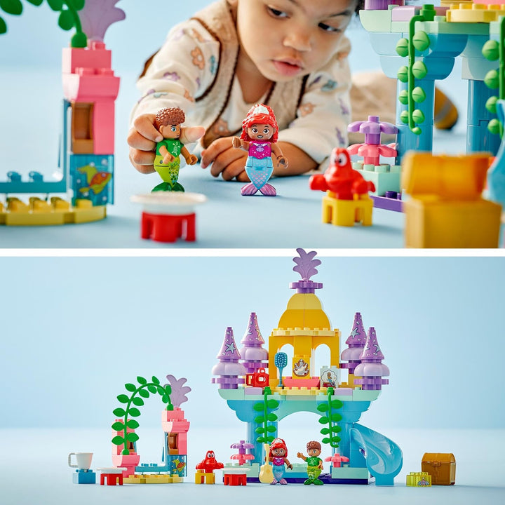 LEGO DUPLO, Disney Arielles magischer Unterwasserpalast, Lernspielzeug zu Arielle, die Meerjungfrau,