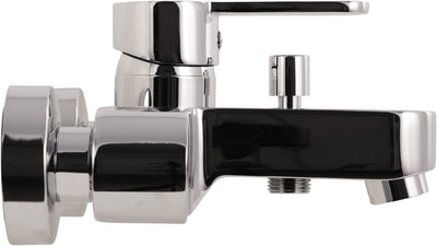 'aquaSu® Einhandmischer Sanmix Style für Wanne | Chrom | Wasserhahn | Einhebelmischer | Badewannenar