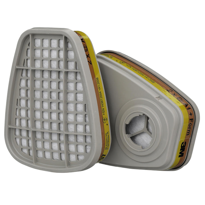 3M 6075, A1 Filter, gegen organische/anorganische und saure Gase/Dämpfe (8-er Pack) Single, Single