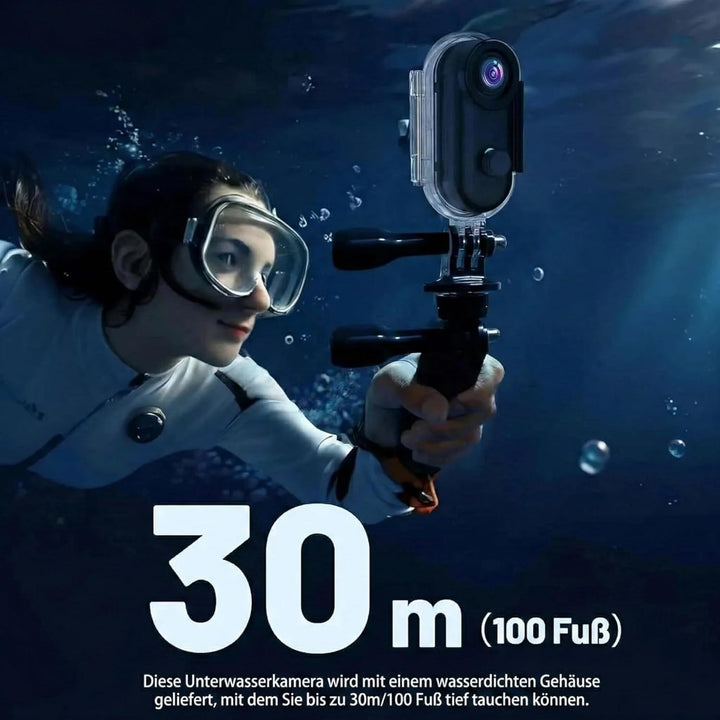 Mini Action Kamera 1080P Full HD, WiFi Action Cam & Bodycam, Wasserdicht 30m, Magnetische Körperkame