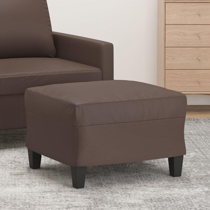Fusshocker Braun 60x50x41 cm Kunstleder Model349337