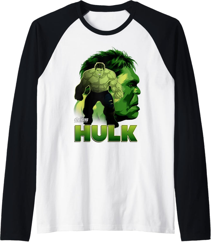 Marvel Infinity War Hulk Big Head Profile Raglan