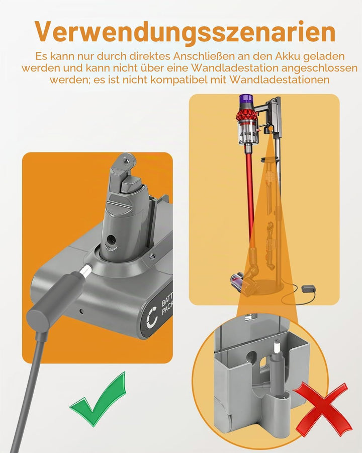 Dyson V10 Ladekabel Netzteil für Dyson V10 V11 V12 V15 SV12 SV14 SV15 SV16 SV20 SV22 Cyclone Absolut