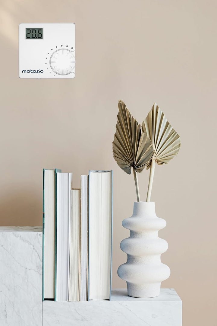 Matosio TH610 Kabelloses Thermostat mit Empfänger, Kesselthermostat, batteriebetriebener Raumthermos