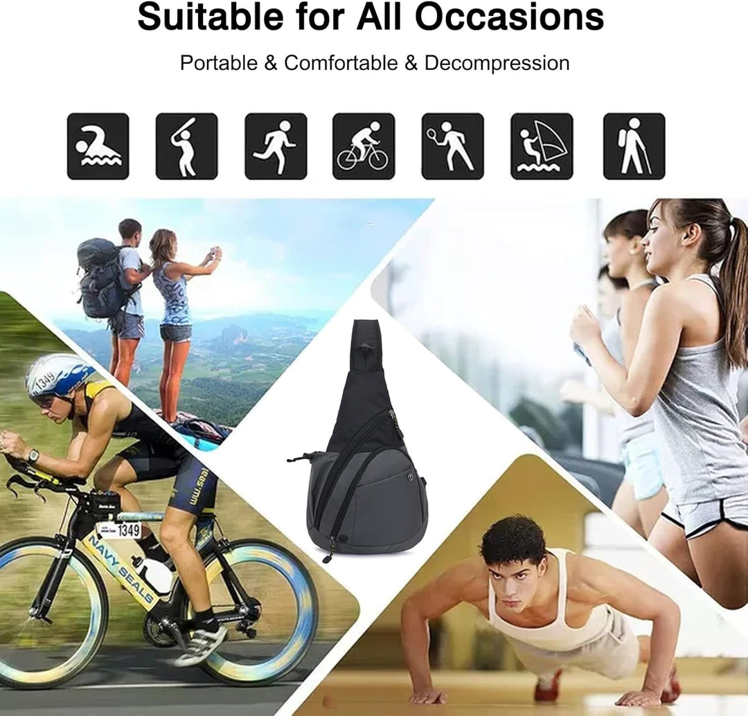 FANDARE Brusttasche Ultraleicht Beiläufig Sling Daypacks Herren Damen Schultertasche Umhängetasche f