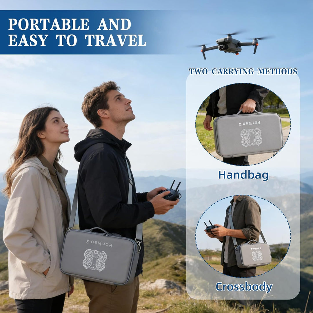 Hülle für DJI Neo 2 Fly More Combo, Aufbewahrungs Tragetasche für DJI Neo 2 Zubehör, PU Material, mi