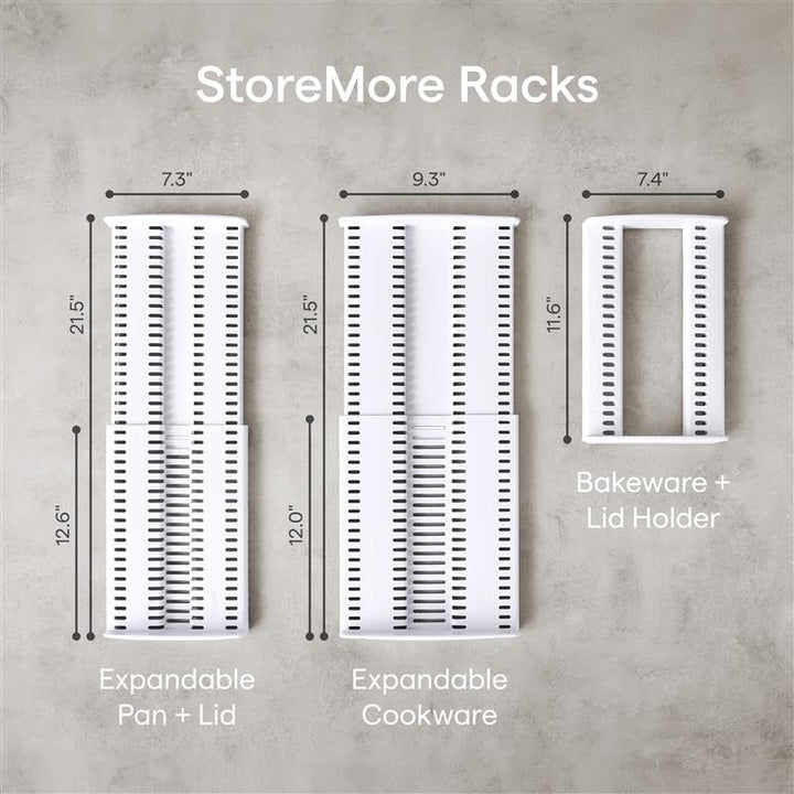 YouCopia Bakeware Rack StoreMore verstellbar, Kunststoff, Weiss, Standard
