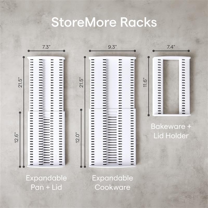 YouCopia Bakeware Rack StoreMore verstellbar, Kunststoff, Weiss, Standard