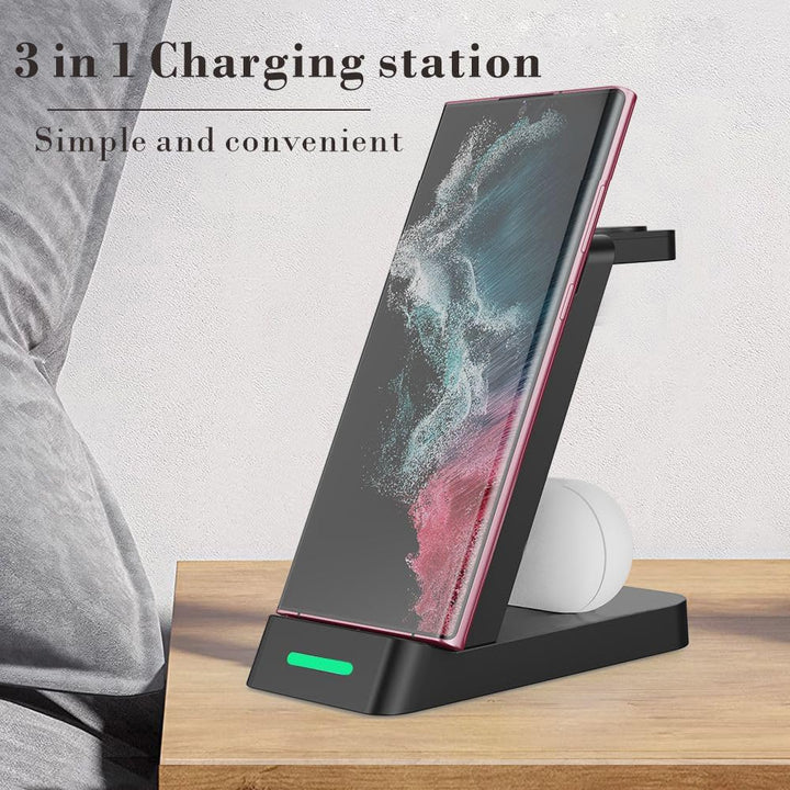 3 in 1 Ladestation für Samsung ladestation Watch und Handy, induktion ladegerät für Sumsung Galaxy S