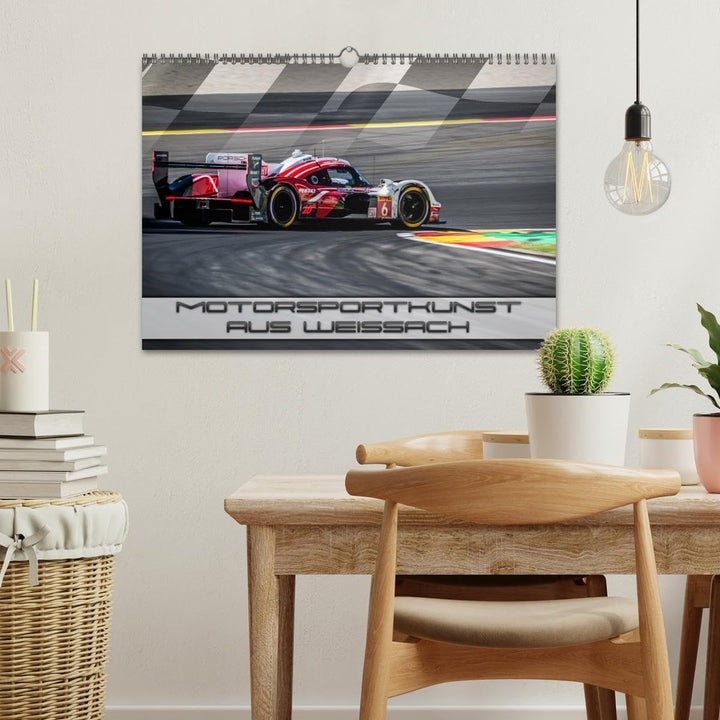 Motorsportkunst aus Weissach (Wandkalender 2026 DIN A3 quer), CALVENDO Monatskalender, A3