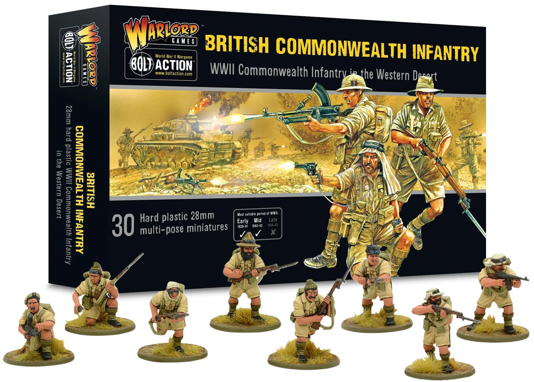Warlord Games 402011017 Britische Commonwealth-Infanterie Army,Italy Tisch-Miniaturen, Unlackiert, S