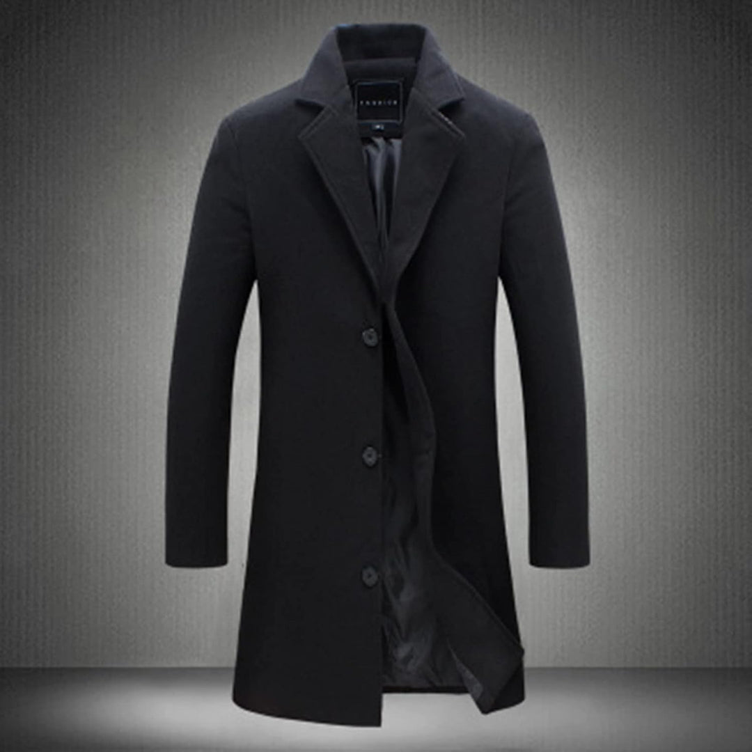 Herren Warm Wollmantel Stehkragen Wintermantel Kurzmantel Winter Jacke Business Freizeit Winddichte