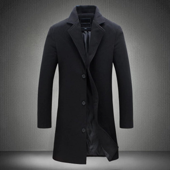 Herren Warm Wollmantel Stehkragen Wintermantel Kurzmantel Winter Jacke Business Freizeit Winddichte
