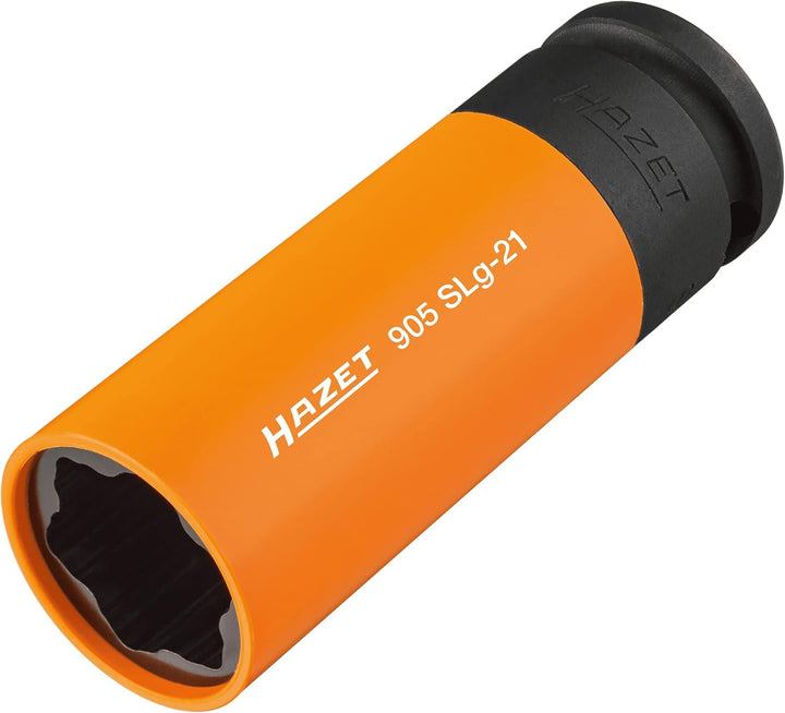 HAZET Steckschlüsseleinsatz (1/2 Zoll (12,5 mm) Vierkantantrieb, mit Kunststoffhülse zum Schutz von