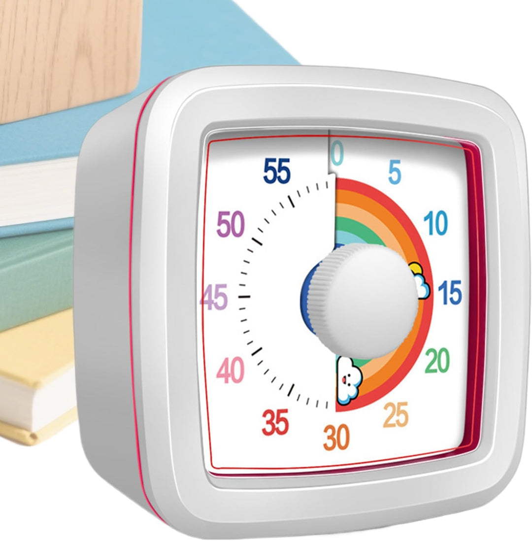 Visueller Timer,Mechanische Countdown-Uhr für Kinder und Erwachsene - Lehruhr Leises Zeitmanagement
