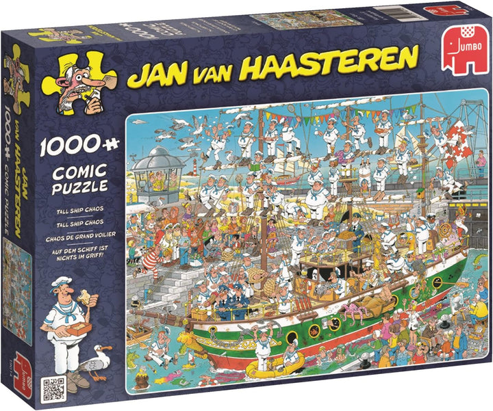 Diset 19014 Jan Van Haasteren-Chaos des grossen Segelboots Puzzle 1000 Teile Chaos du Grand Segelboo