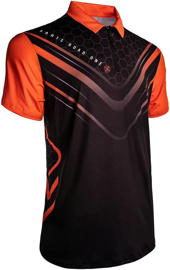 CUESOUL Darts Road ONE Atmungsaktiver Dart-Shirt 3XL Orange, 3XL Orange