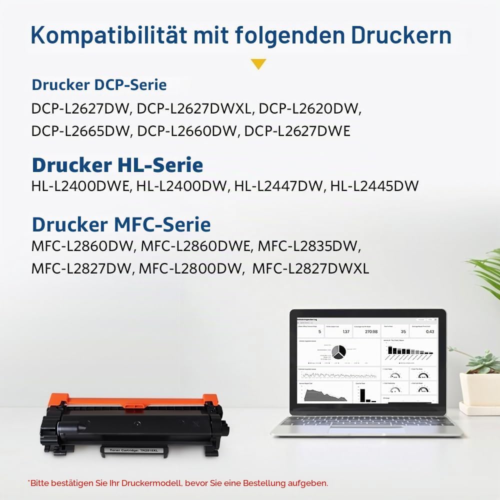 TN2510 XL TN-2510XL MFC-L2835DW Toner Kompatibel für Brother TN-2510 TN2510XL 2510 XL für HL-L2400DW