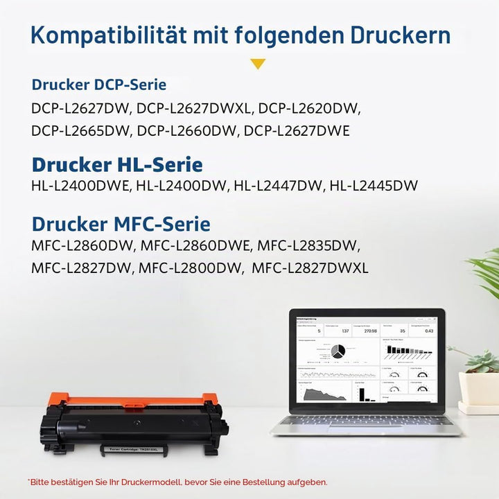 TN2510 XL TN-2510XL MFC-L2835DW Toner Kompatibel für Brother TN-2510 TN2510XL 2510 XL für HL-L2400DW