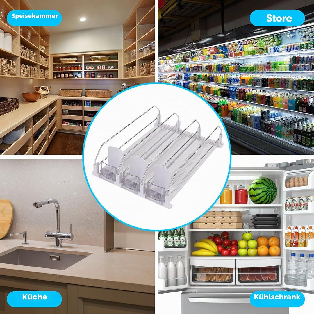 BingoHive Automatisch Kühlschrank Dosen Organizer Kühlschrank Organizer Dosen Dosenhalter Kühlschran