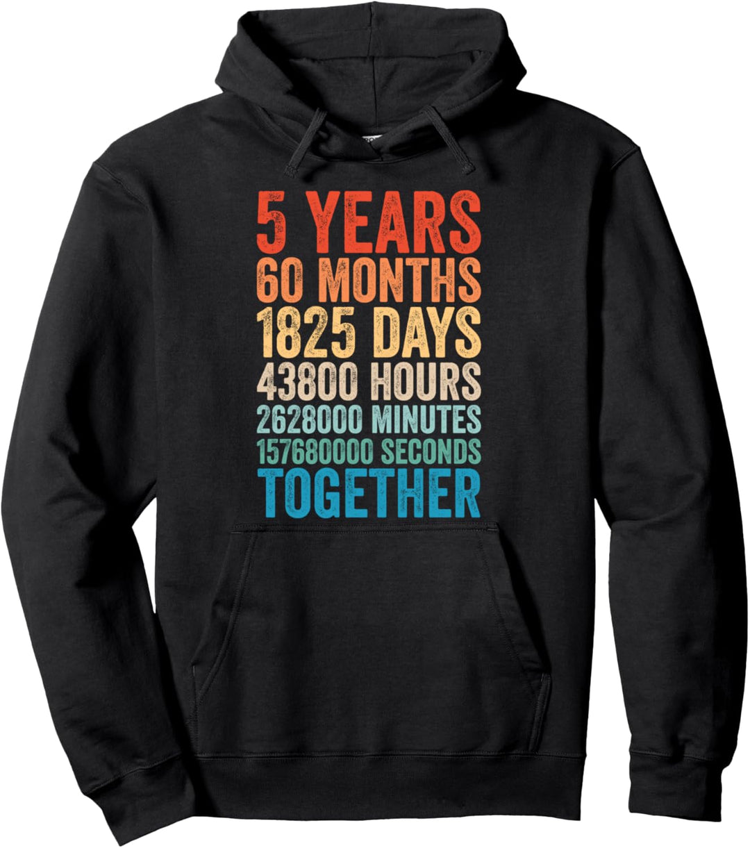 5 Jahre Jahrestag Er Sie Paar 5. Hochzeitstag Pullover Hoodie