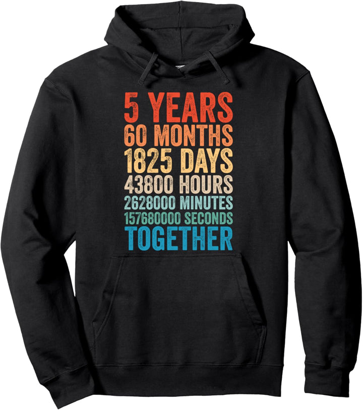 5 Jahre Jahrestag Er Sie Paar 5. Hochzeitstag Pullover Hoodie