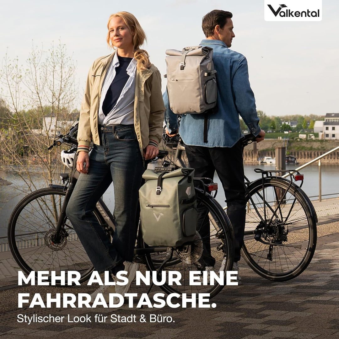 Valkental® - 3in1 Fahrradtasche Pro - Das Original - Hochwertiges Nylon - 23L Volumen - Geeignet als