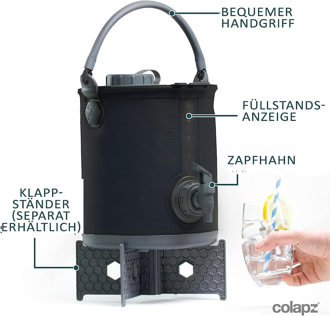 Colapz 2-in-1 Faltbarer Wasserkanister mit Hahn – BPA-freier Trinkwasserbehälter &amp; Falteimer für Cam