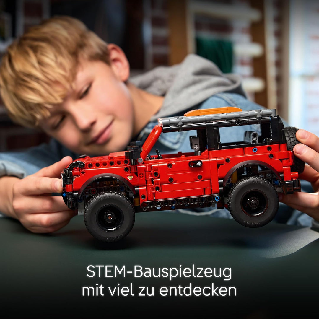 LEGO Technic Ford Bronco SUV Offroad-Fahrzeug – Modellauto mit aufklappbaren Türen, V6-Motor, Federu