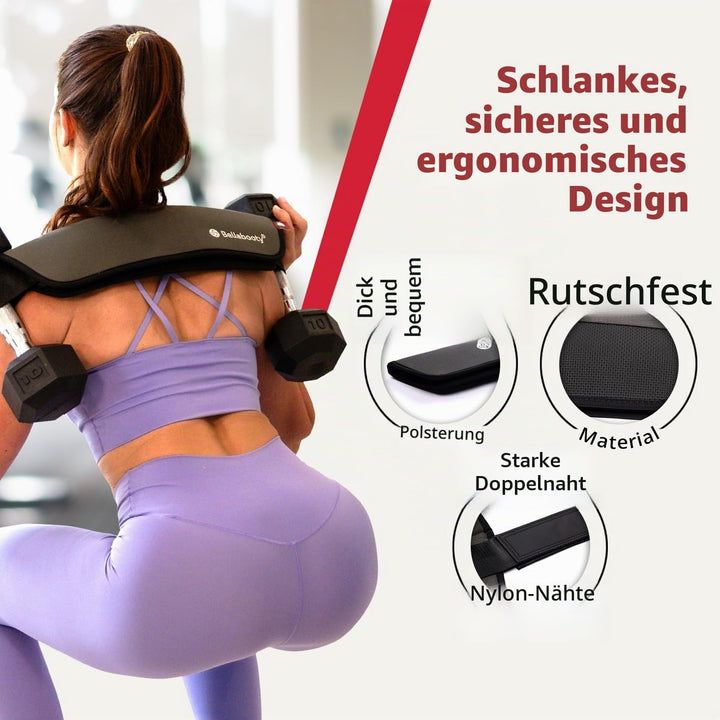 Bellabooty Übungs-Hüftgurt, einfach zu verwenden mit Hanteln, Kugelhanteln oder Tellern, rutschfeste