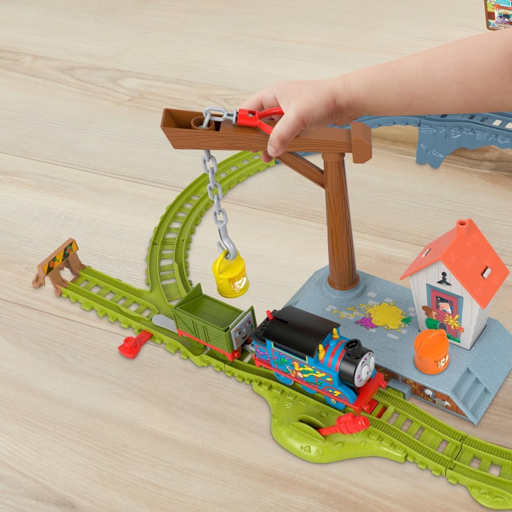 Thomas & seine Freunde, batteriebetriebenes Malfarbe-Zugset mit batteriebetriebenem Thomas und Wider