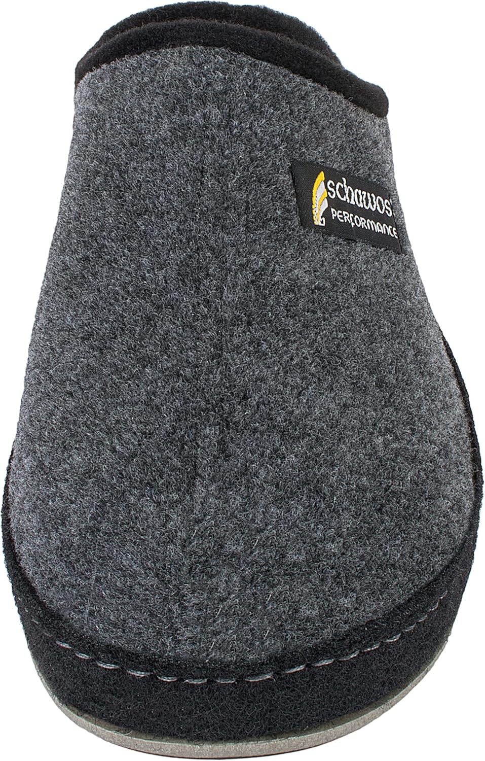 SCHAWOS Herren Filz Hausschuh 6030 mit Fussbett Feste Sohle rutschhemmend 40 EU Grau, 40 EU Grau