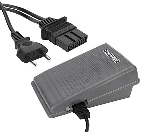 Fdit Nähmaschine Fusspedal Geschwindigkeitsregler & Kabel Fusssteuerpedal & Netzkabel Komplettes Fus