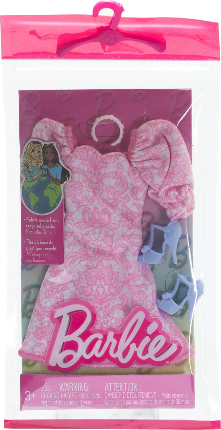 Barbie – Komplettes Mode-Set (rosa Kleid) / Spielzeug