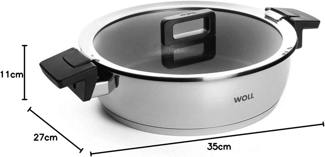 Woll Concept Bratentopf mit Deckel - Induktiv -, Ø 24 cm, 7 cm hoch, 3,6l - Geeignet für alle Herdar
