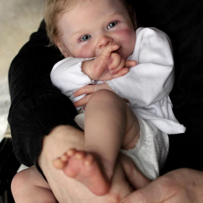 Anano Reborn Puppen Lebensecht 50cm Reborn Baby Mädchen Puppen Die Echt Aussehen - Realistische Rebo