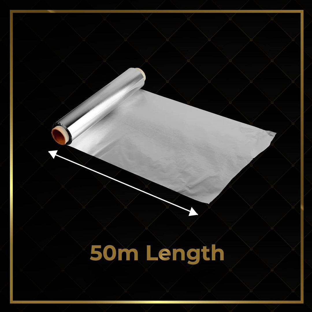 Robuste Aluminiumfolie, 30 cm breit x 50 m lang (jede Rolle), 20 Mikrometer dick (2 Stück) – handels