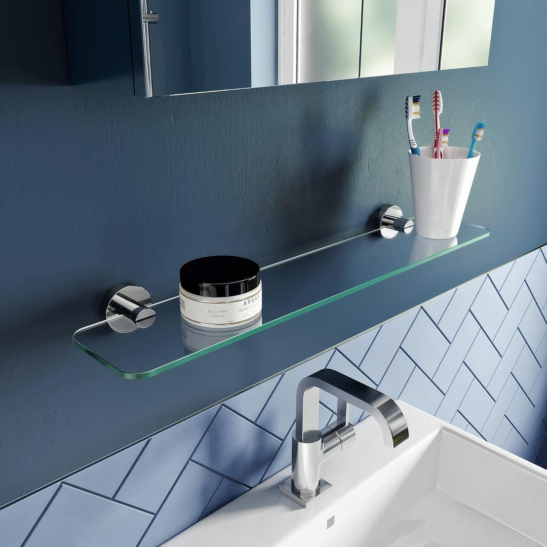 Croydex Flexi-Fix Metra Glas Ablage, Chrom Glasregal, Glasregal