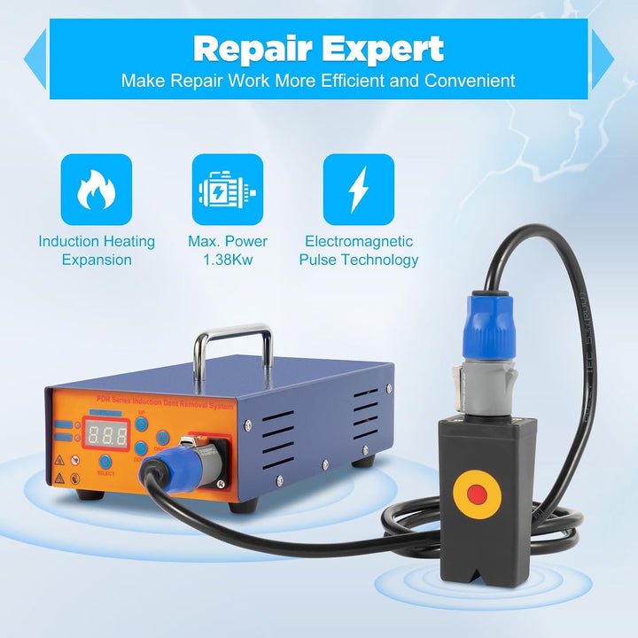 Magnetische Induktionsheizgerät 1300W 220V Induktionsheizgerät kfz Hot Box Auto Beulen Reparatur Set