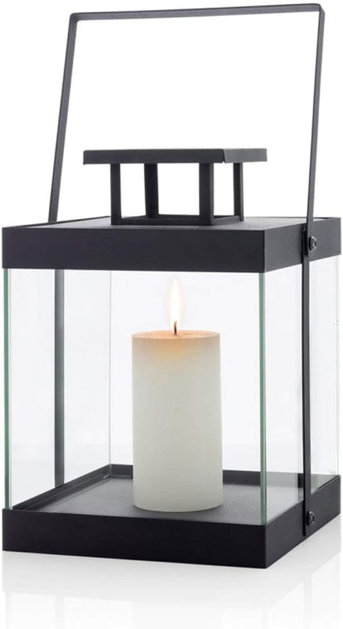 blomus -FINCA- Laterne L aus pulverbeschichtetem Metall, Windlicht, exklusive Optik, modernes Wohnac