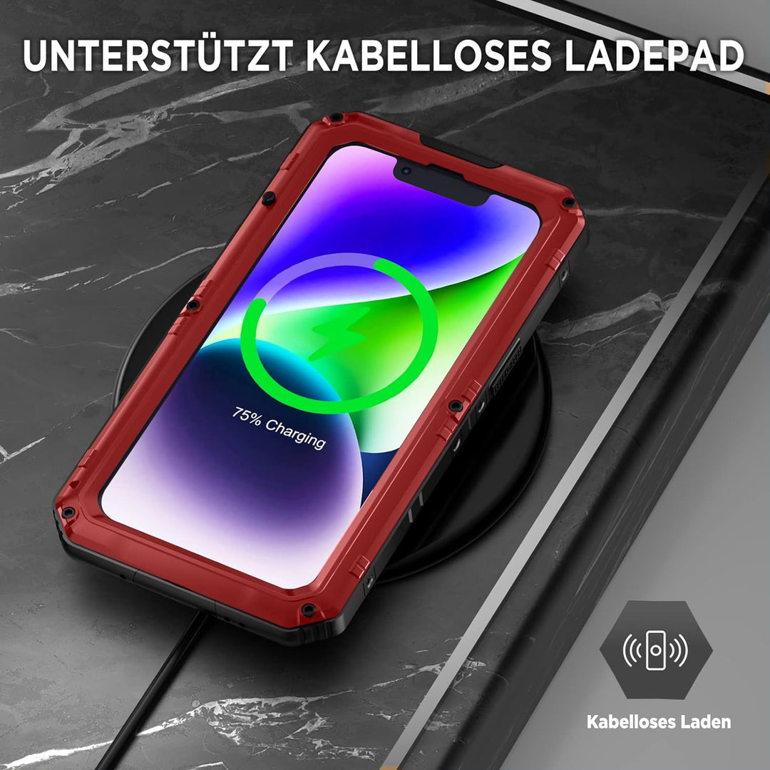 Beeasy für iPhone 14 Wasserdicht Outdoor Hülle (6,1"), Stossfest Panzerhülle Militär 360 Grad Schutz
