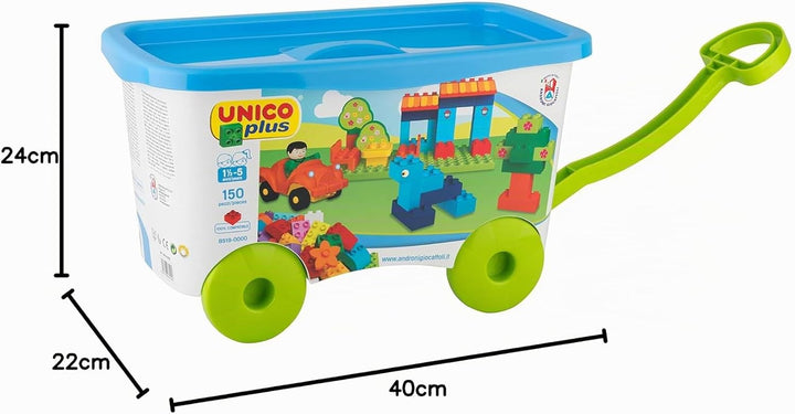 Androni Giocattoli Unico Plus Trolley with 150 Building Bricks