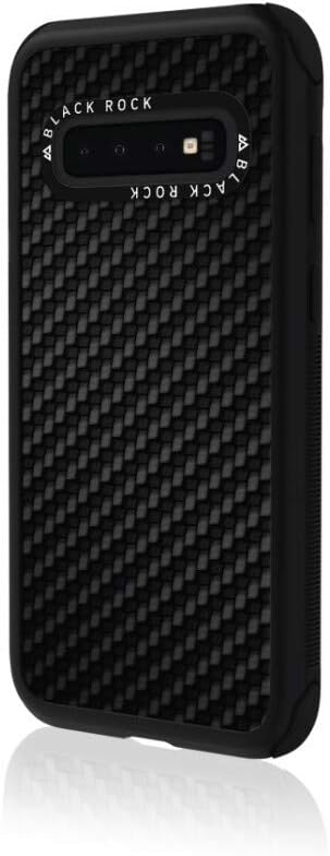 Black Rock - Carbon Hülle Robust Case Real Carbon passend für Samsung Galaxy S10 Plus I Karbon Handy