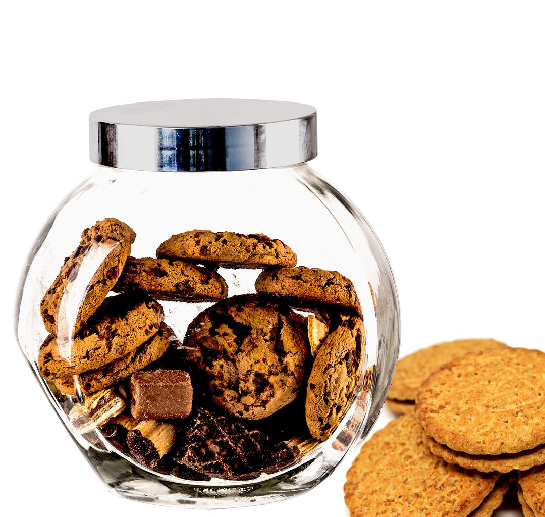 BigDean 2 Liter Bonbonglas mit Schraubdeckel - Candy-Glas gross - Für Süssigkeiten, Kekse, Mehl-Aufb