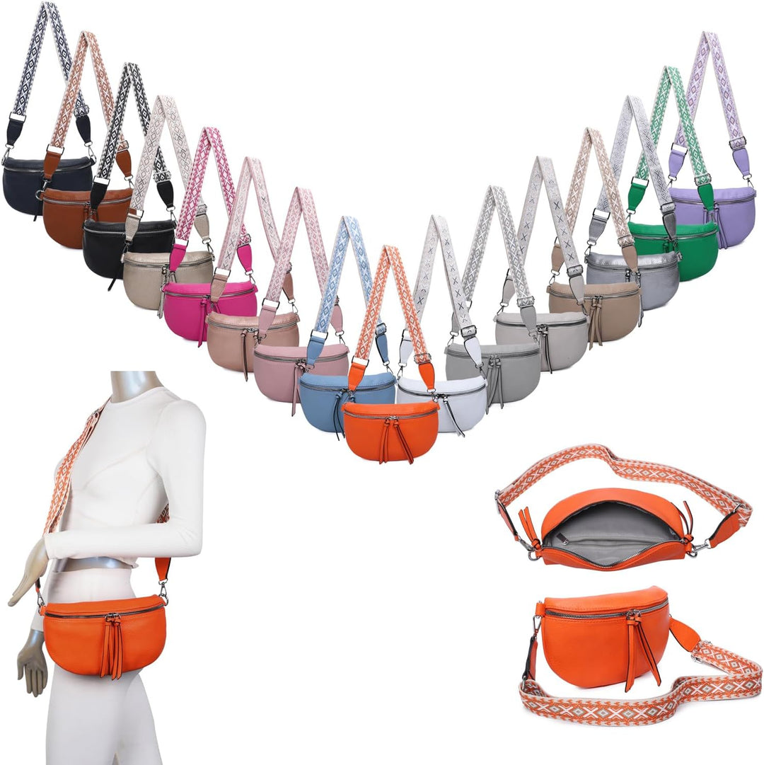 OBC Damen Tasche Crossbody Gürteltasche Brusttasche Umhängetasche Hüfttasche Crossover Bauchtasche B