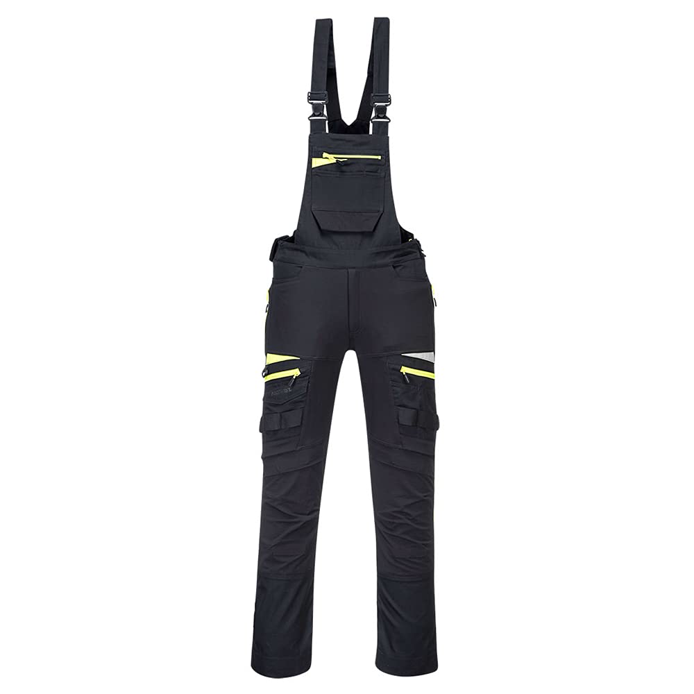 Portwest DX4 Latzhose, Grösse: XL, Farbe: Schwarz, DX441BKRXL Schwarz XL, Schwarz XL