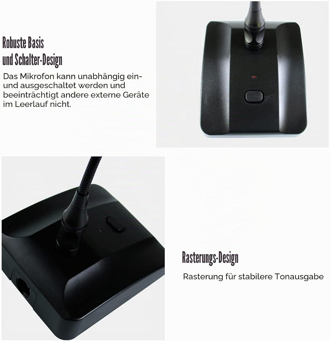 Desktop-Schwanenhals-Kondensatormikrofon, Schnurgebundenes Sprachkondensatormikrofon Zur Tischmontag
