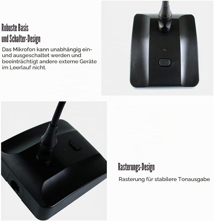 Desktop-Schwanenhals-Kondensatormikrofon, Schnurgebundenes Sprachkondensatormikrofon Zur Tischmontag