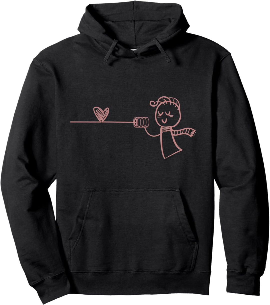 Süsses Schnurtelefon Junge Pärchen Partnerlook Pullover Hoodie